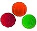 Rubbabu 100% Natural Rubber Foam Sensory Balls - Safe Soft Squishy Baby & Toddler Toy Ball with Fuzzy Tactile Surface- 3PK (Sports Balls)