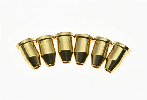 KAISH 6x Gold Guitar String Through Body Ferrule 1/4"(6.35mm) String Ferrules for Telecaster