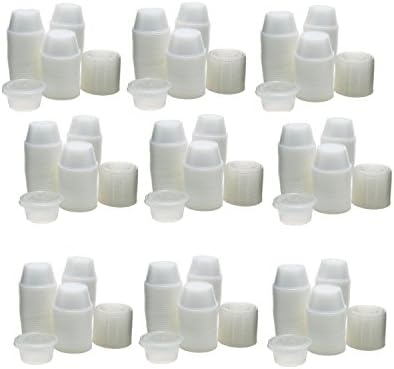 Polar Ice Plastic Jello Shot Cups with Lids, 2-Ounce, 700 Cups and 700 Lids