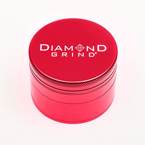 Diamond grind 4 piece aluminum herb grinder with screen…