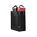 10 Packs of Grocery Bag Recycled Reinforced Handles Storage Shopping Tote Bag with Snap Button, Black
