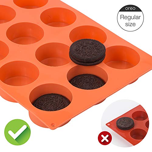 ake Chocolate Cookie Mold, Silicone Baking Molds for Round Cylinder