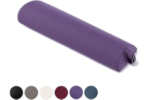 DR.LOMILOMI Massage Half Round Bolster Pillow 21.5" L X 5.5" W (English Violet, Small Half-Round 612)