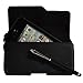 Kuteck Black Leather Belt Holster Pouch Clip Fits For IPHONE 4 4S w/ Otterbox / Lifeproof / Mophie Juice Pack Air/Plus Case On. Includes A Black Stylus Pen