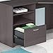 Bush Furniture Cabot 60W Corner Desk with Hutch in Heather Gray