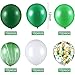 60 Pieces 12 Inch Green and White Balloons Green Marble Confetti Agate Balloons for Summer Hawaiian Jungle Animal Baby Shower Wedding Office Birthday Party Decoration Supplies