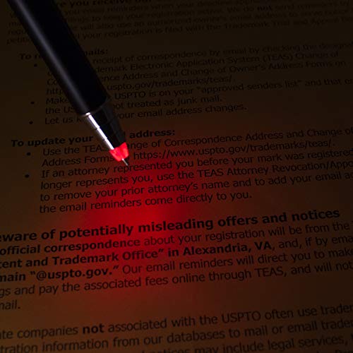 Penyeah LED Flashlight Pen -Pen Light with Stylus Pen Tip Multi-function Capacitive Touch Screen Pen - Helpful for Touching Reading or Writing - P12 - Red Light - Thumbnail 2