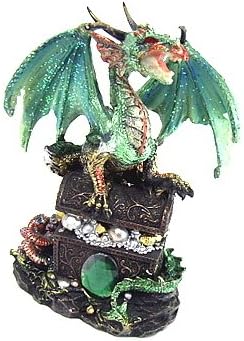 Amazon 龍 ドラゴン 竜 の置物 宝石箱の上に乗っています 置物 オブジェ オンライン通販