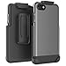 Encased Slim iPhone compatibleBelt Case (2pc set) Includes: Click-N-Go Holster Clip w/Hybrid Cover (Metallic Gray)