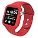 Ksaier Compatible with Apple Watch Band 40mm 44mm with Case, Shock-Resistant Protective Case with Soft Silicone Sport Strap, Compatible Apple Watch Series 4 Sport Edition