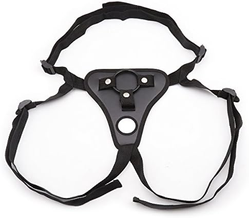Leather Strap On Waist Adjustable Double Role Play Toy Black