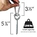 Maky Outdoors Premium Hammock Hanging Kit by Load Capacity 1300lbs | Heavy Duty, Ultra Durable Hooks & Carabiners for Hammock Stand, Yoga & Brazilian Hammocks, Swing Chair, Indoor & Outdoor
