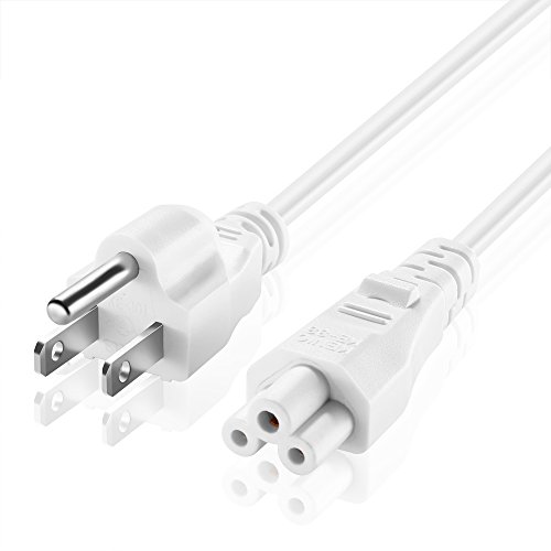 TNP Universal Power Cord (3 Feet) - IEC320 C5 to NEMA 5-15P 3-Prong Mickey Mouse Power Extension Cable Wire Connector Socket Plug Jack For Laptop Notebook AC Power Supply Adapter Charger Wall Outlet