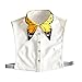 Shinywear Unique Yellow Butterfly Shape Decorative Collar Shirt Blouse for Women, One Size