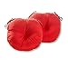 Greendale Home Fashions 15-Inch Round Indoor/Outdoor Bistro Chair Cushion, Salsa, Set of 2