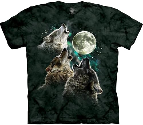 Amazon.com: The Mountain Men's Three Wolf Moon T-Shirt, Kale, L
