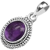 Ana Crafts Gemstone Pendant for girl and women, 925 Sterling Silver Natural Gemstone, Handmade Silver, Jewelry Gift for her