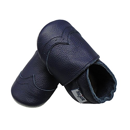 image for Mejale Baby Shoes Soft Sole Leather Crawling Moccasins Infant Toddler 