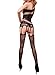Amoretu Womens Sexy Lingerie One Shoulder Floral Lace Open Crotch Bodystocking