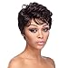 ICE cream Finger Wave Wig Black Short Pixie Cut Wigs for Black Women Short Curly Wigs Synthetic Natural Looking Hair African American Wigs (Black)thumb 3