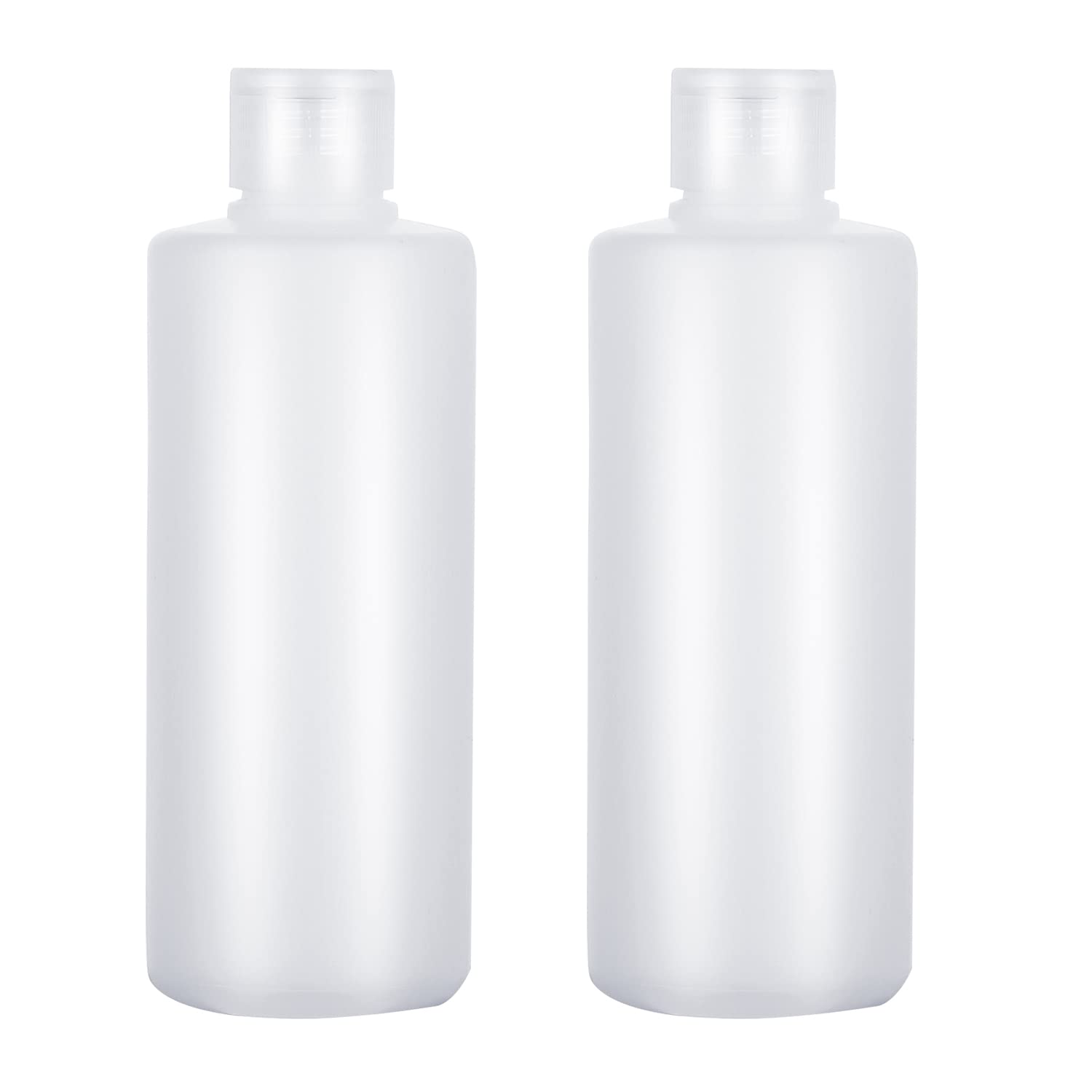 MFUOE 2Pcs 200ml Travel Bottles with Flip Cap Empty Plastic Soft Tube Squeeze Bottle Reusable Cosmetic Bottles for Lotion Toiletries Shampoo