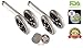 Heavy Duty Bariatric Walker Wheels Pair, Universal Replacement Wheel Kit for Walkers with Free Walker Glides Accessories Double 5