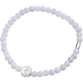 Alex and Ani Yin Yang Blue Lace Agate Stretch Bracelet for Balance
