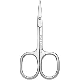 STALEKS Classic 32 Kids Nail Scissors, Curved Blades, Rounded Safety Tips | Kids nail scissors with thin curved blades with safe blunt rounded tips; miniature straight handles sized for precise adult