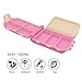 XDOBO Pill Box 7 Day Portable for Travel 8 Compartments Weekly Medicine Vitamin Plastic Pill Organizer BPA Free Good for Purse and Pocket (Pink)