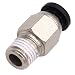 Utah Pneumatic 10 Pack Nylon & Nickel-Plated Brass Push to Connect Fittings Pc Male Straight 1/4"Od 1/4"Npt Thread Straight Connect Push Fit Fittings Tube Fittings Pneumatic Fittings (1/4od1/4npt) primary