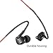 Earbuds with Microphone, In ear Headphones,Noise Cancelling Hi-Fi Strong Bass Sport Earphones for Running Gym(Red)