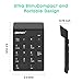 Wireless Numeric Keypad 18Keys Portable Number Numpad with 2.4G Mini USB Receiver for Laptop Notebook, Desktop, Surface Pro, PC