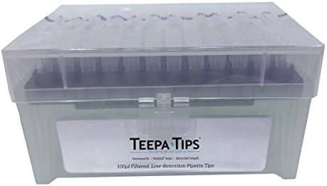 Stellar Scientific Teepa Tip 100uL Low-Retention Filter Pipette Tip, Sterile, Pack of 960 tips (10 x 96)