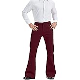 Men's Relaxed Vintage 60s 70s Bell Bottom Stretch Fit Classic Comfort Flared Flares Retro Leg Disco Denim Jeans Pants