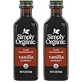 Simply Organic Pure Madagascar Vanilla Extract, 4-Ounce Glass Jar, Certified Organic, Sugar-Free Flavor For Smoothies (Pack of 2)