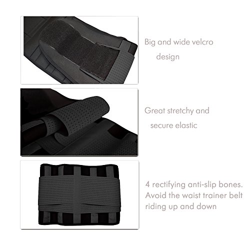 DARCHEN Back Pain Relief Belt Lower Back Massage Brace Therapy Lumbar & Waist Support Belt For Scoliosis, sciatica For Women & Men (Black, Medium)