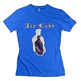 HX-Kingdom Women's Unique T Shirts - Straight Outta Compton Ice Cube RoyalBlue Size XS