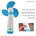 INTSUN Handheld Portable Battery Operated Cooling Mini Fan Electric Personal Fans for Home and Travel (Blue)