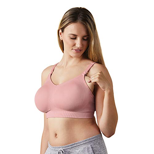 BRAVADO! DESIGNS Women's Body Silk Seamless Nursing Bra and Maternity Bra, Dusted Peony, XX-Large