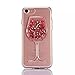 Urberry Iphone 7 Case,Running Glitter Cover, Moving Liquid Wine Glass Design Case for 4.7 inch iPhone 7 with a Screen Protector