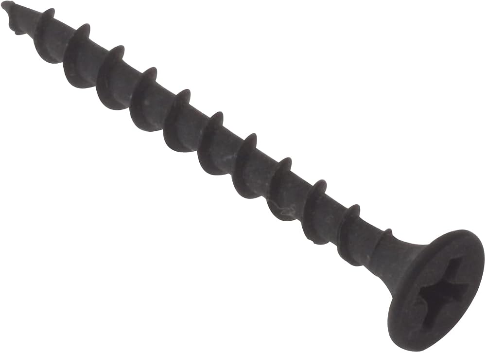 Forgefix Drywall Screws 3.5x38mm Black Phosphate Phillips Bugle Head Box 200
