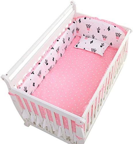 6 7PCS Cartoon Baby Bumper Bedding Set Cot Crib Bedding Set for Girls Boys