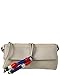 French Connection Women's Ace Crossbody Clutch Classic Cream Clutch