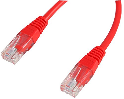 Pro Signal CCAPLEAD 10MRED RJ45 Ethernet Patch Lead with CCA Conductor, 10m, Red