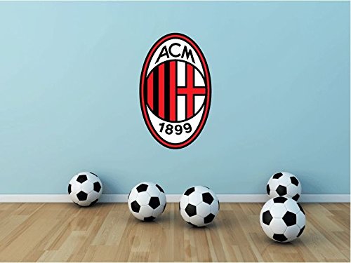 A.C. Milan FC Italy Europe Soccer Football Sport Art Wall Decor Sticker 25" X 15"