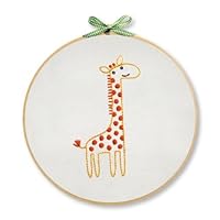 Penguin & Fish Embroidery Kits 8 Round Stitched In Floss-Giraffe