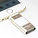 AOREAL 3-in-1 Mobile USB Flash Drive with Lightning Connector for iPhone iPad , iPod Touch 5, iPhone 7,5S ,5C ,6 ,6 Plus,Android system (Gold 16GB)