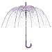 Tdogs Clear Umbrella with 100 Pcs Romantic Flowers,Bubble Dome Transparent Cherry Automatic Windproof Rain Umbrellas for Wedding