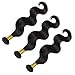 JINREN Brazilian Virgin Hair Body Wave Hair Weave 3 Bundles Full Head Set Unprocessed Virgin Human Hair Weave Natural Black 10-28inch