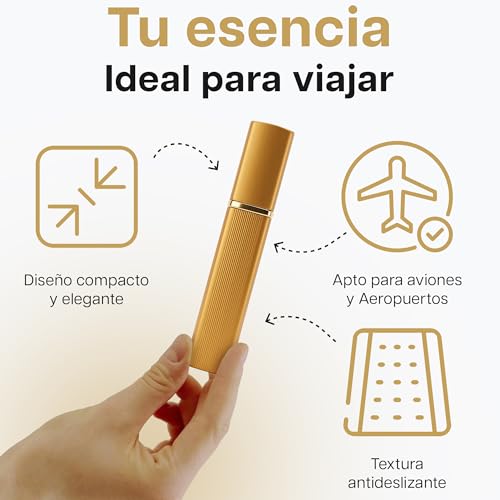 MOLIMILL®️ Atomizador Perfume Recargable 4PCS (10ml) + Ebook Guía de Fragancias | Bote Colonia Recargable, Diseño Elegante en Aluminio y Frasco Pulverizador Portátil para Bolso y Viajes
